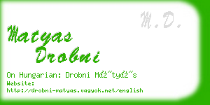 matyas drobni business card